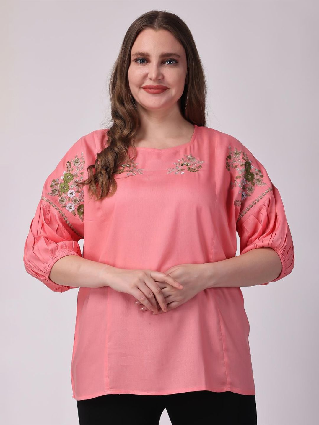 ◆ namii Buy VAAMII Floral Embroidered Puff Sleeve Top - Tops for Women