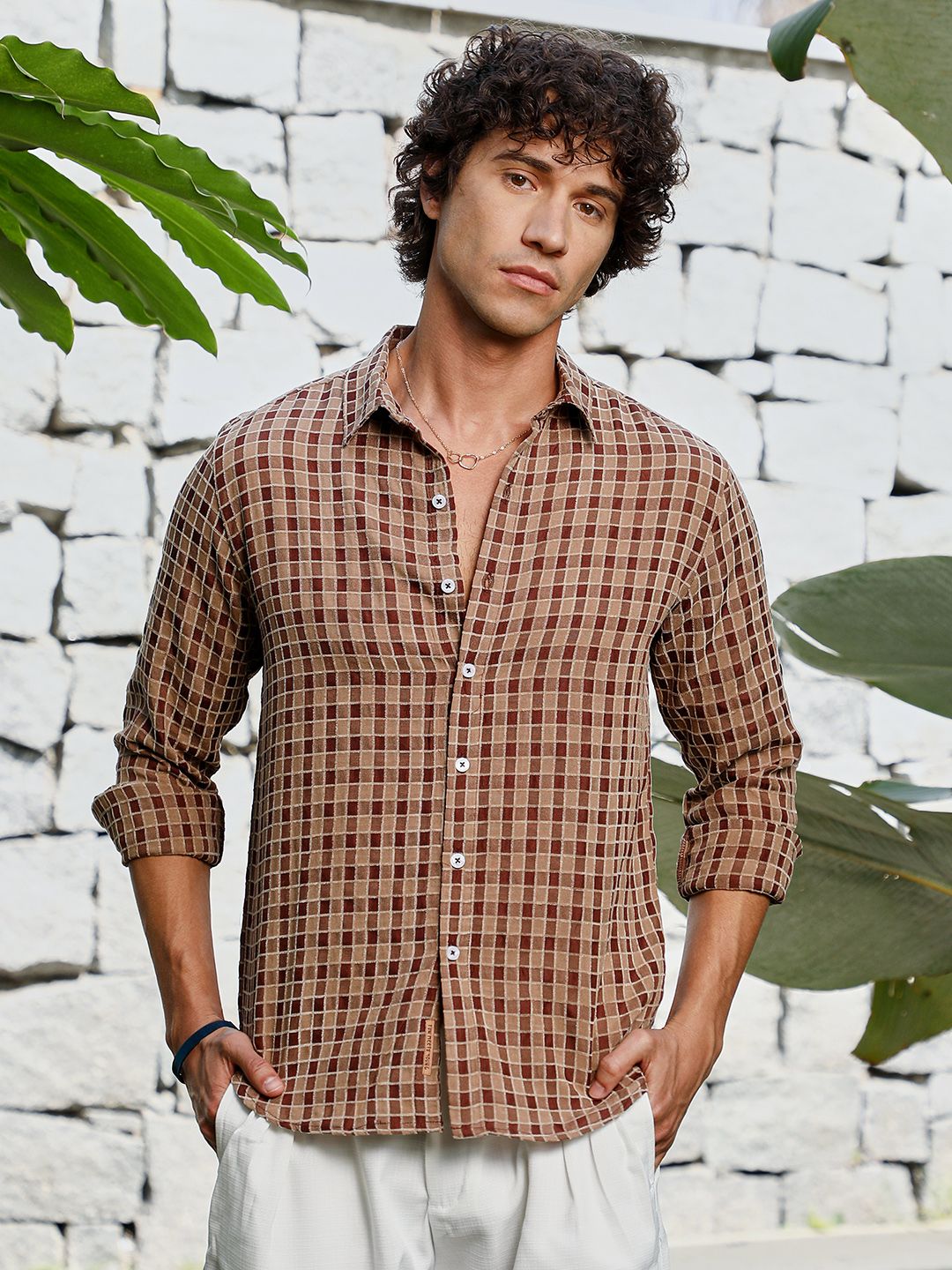 CAHOOT Men Comfort Tartan Checks Opaque Checked Casual Shirt