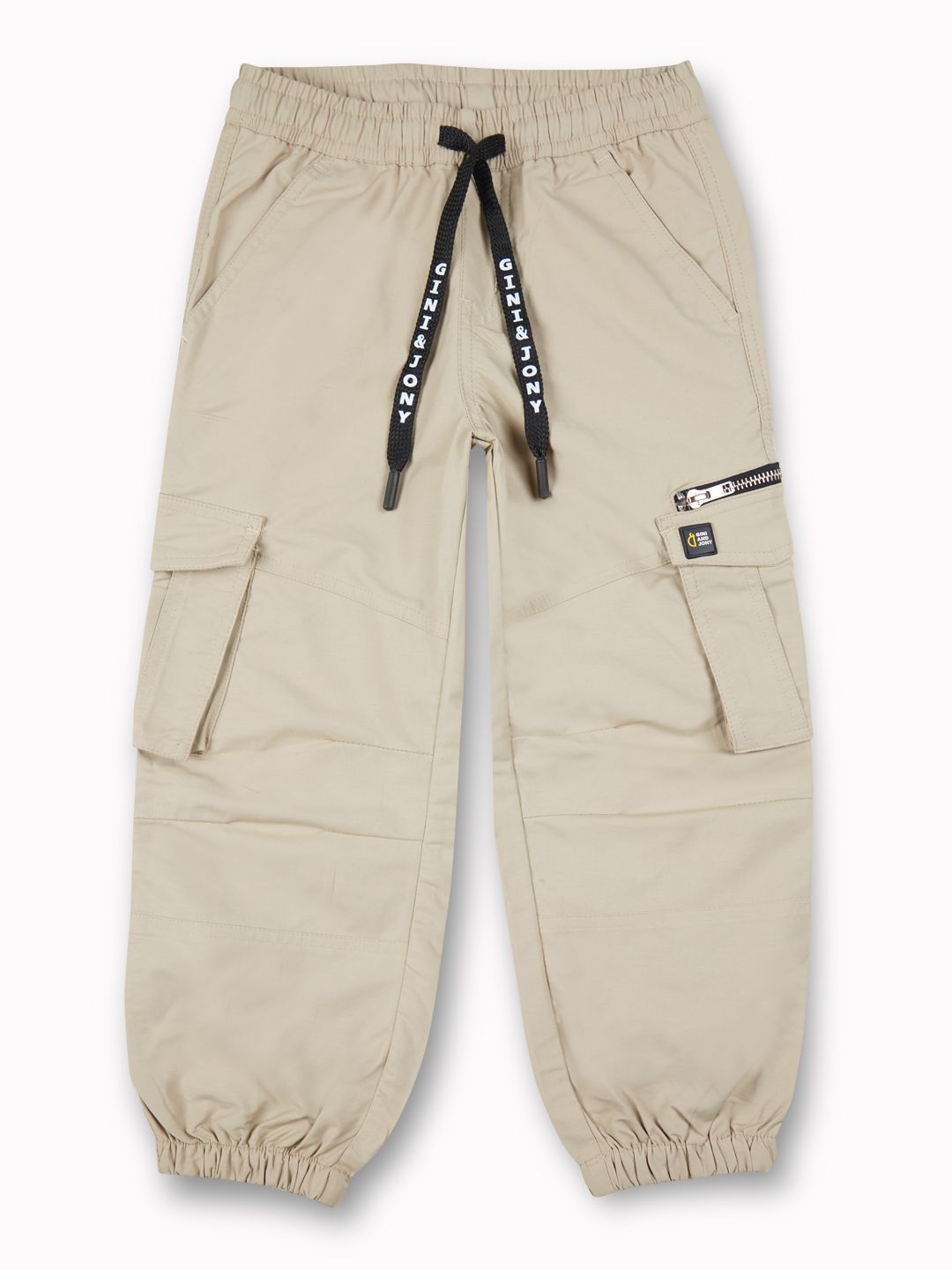 Gini and Jony Boys Printed Comfort Cargos Trousers