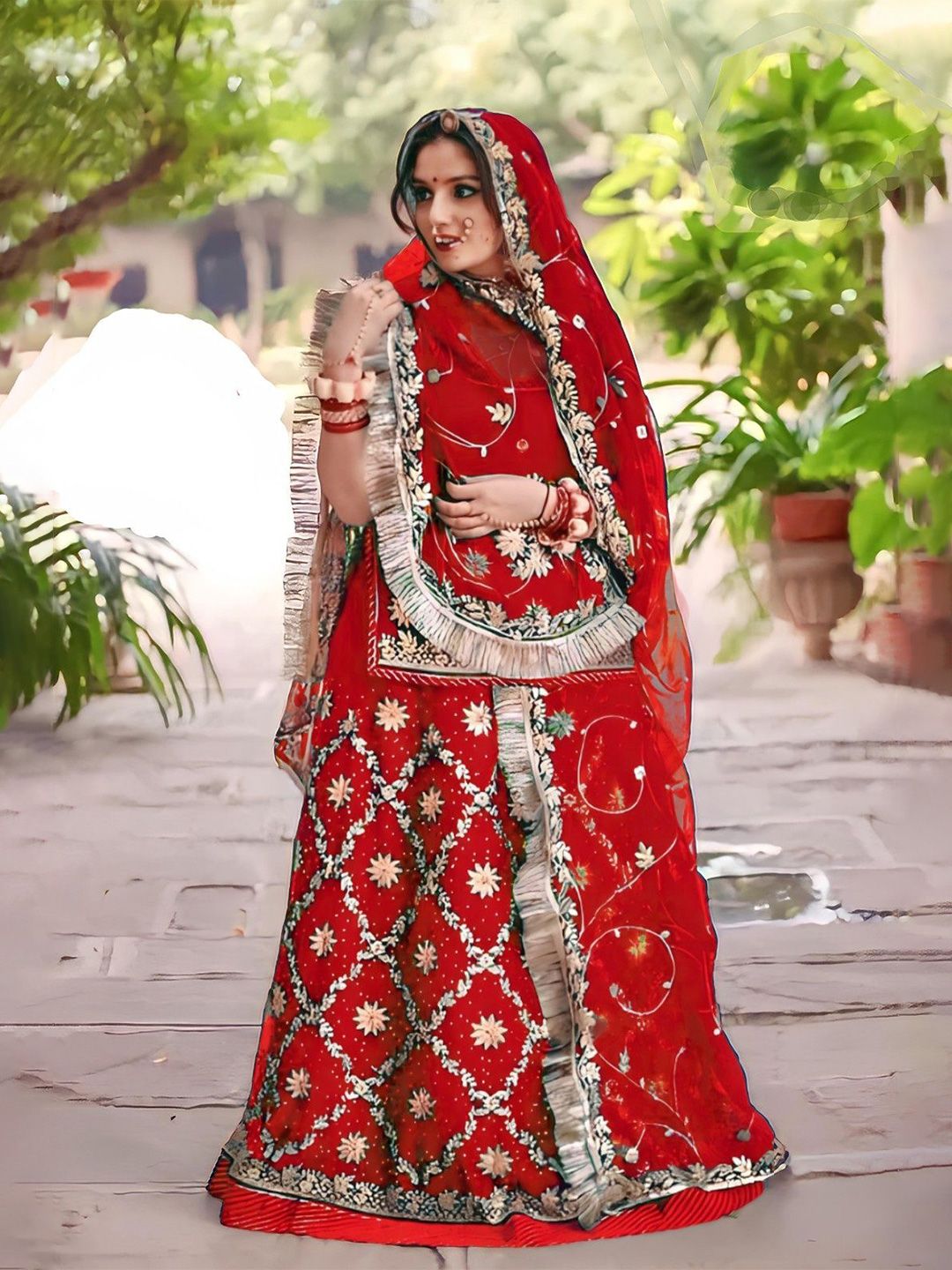 MADHUR HAND WORK ART Embroidered Semi-Stitched Lehenga & Unstitched Blouse With Dupatta