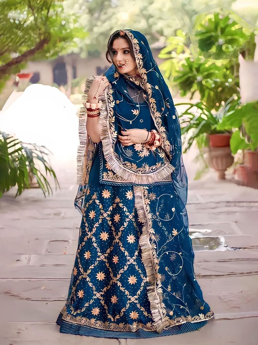 MADHUR HAND WORK ART Embroidered Semi-Stitched Lehenga & Unstitched Blouse With Dupatta