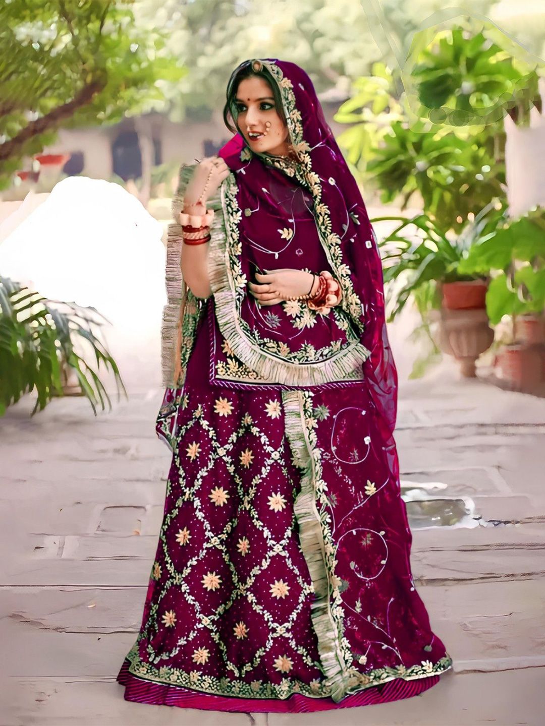 MADHUR HAND WORK ART Embroidered Semi-Stitched Lehenga & Unstitched Blouse With Dupatta