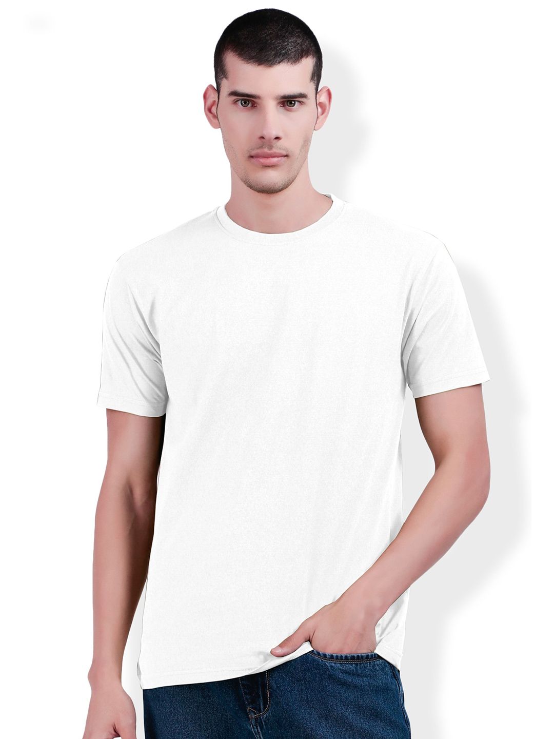inner element Men Bio Finish Solid Round Neck Cotton T-shirt