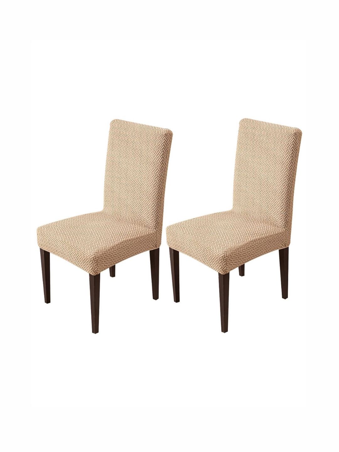 HOUSE OF QUIRK 2-Pcs Textured Washable ChairCover