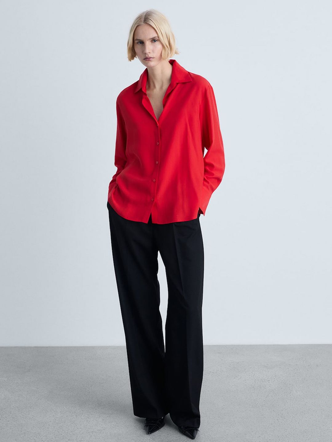 Relaxed Fit Fluid Casual Shirt