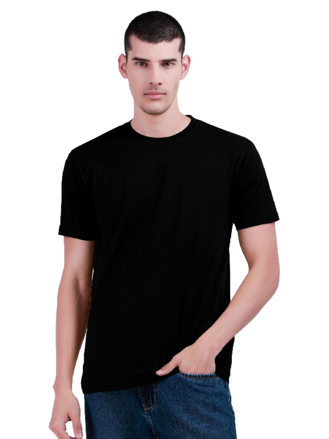 inner element Men Bio Finish Solid Round Neck Cotton T-shirt