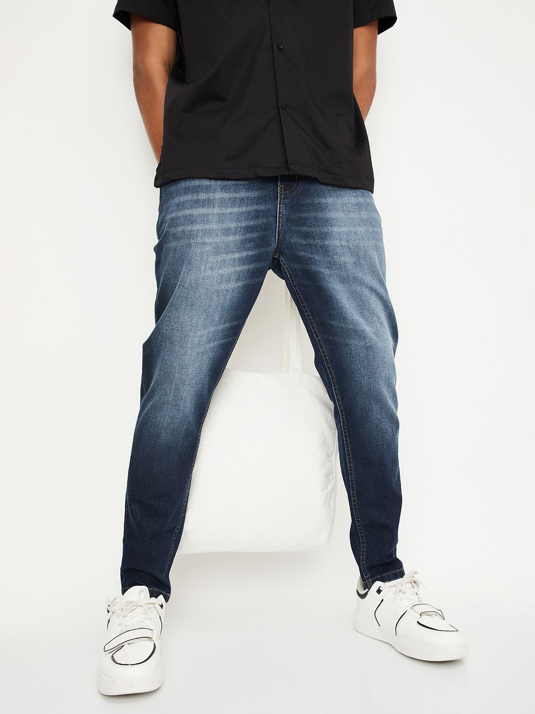 max Men Low Distress Light Fade Jeans