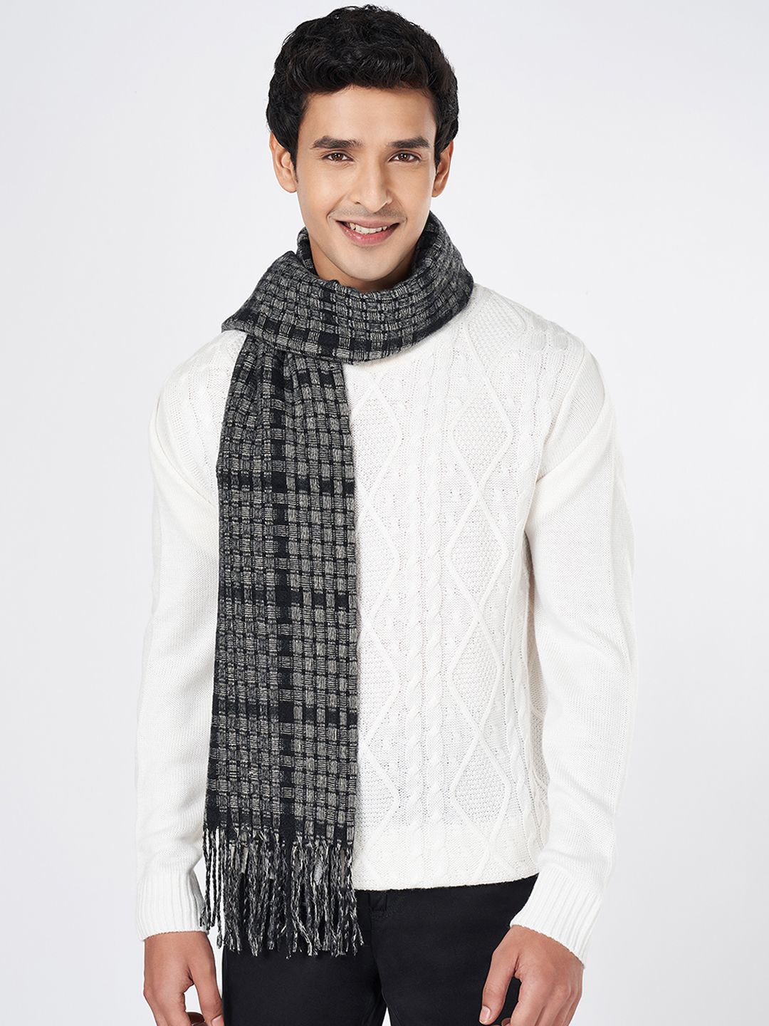 BYFORD by Pantaloons Men Checked Cotton Mufflers