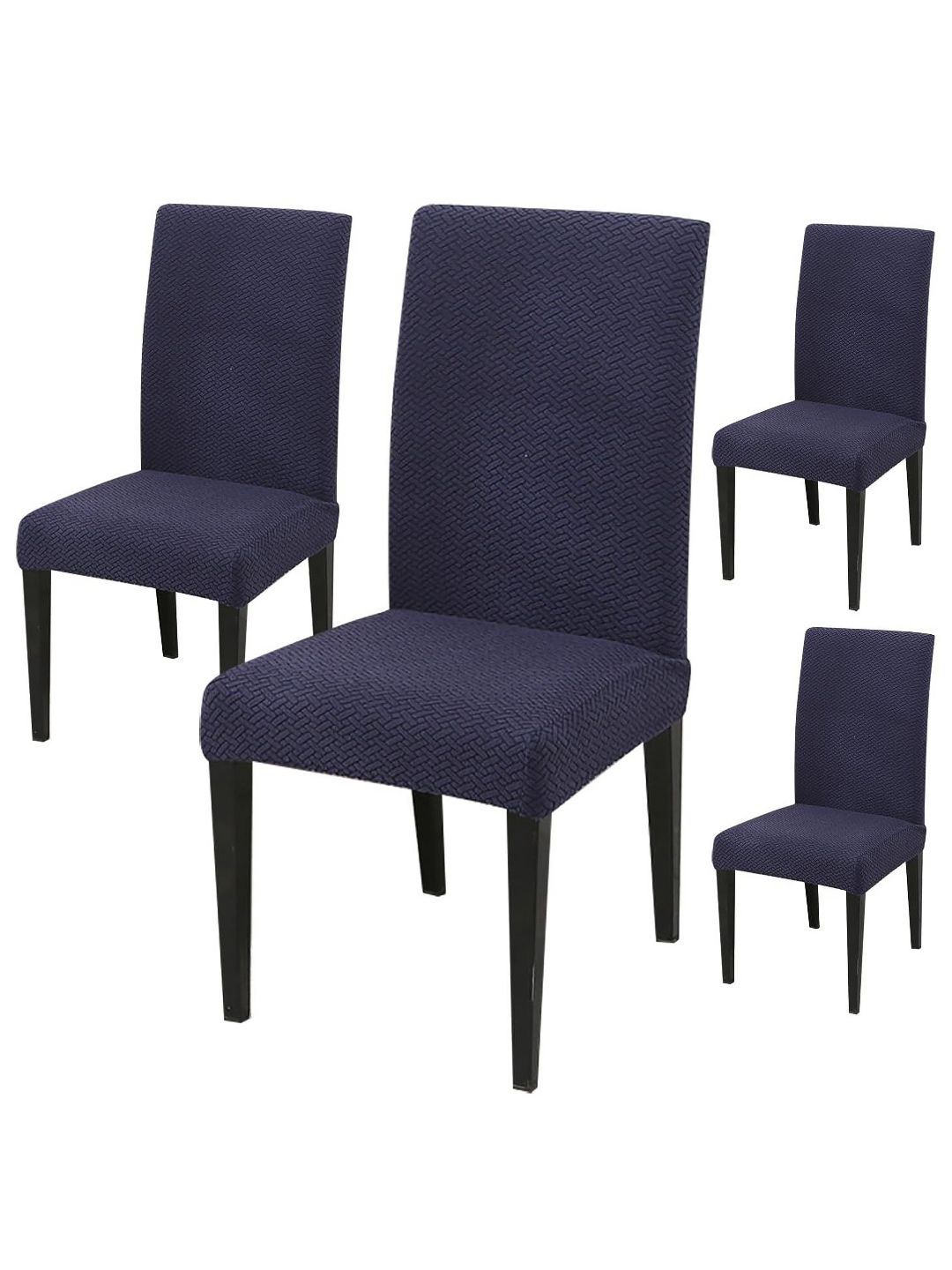HOUSE OF QUIRK 4-Pcs Textured Washable ChairCover