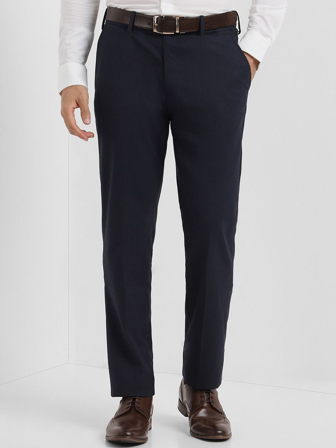 Allen Solly Sport Men Slim Fit Mid-Rise Formal Trousers