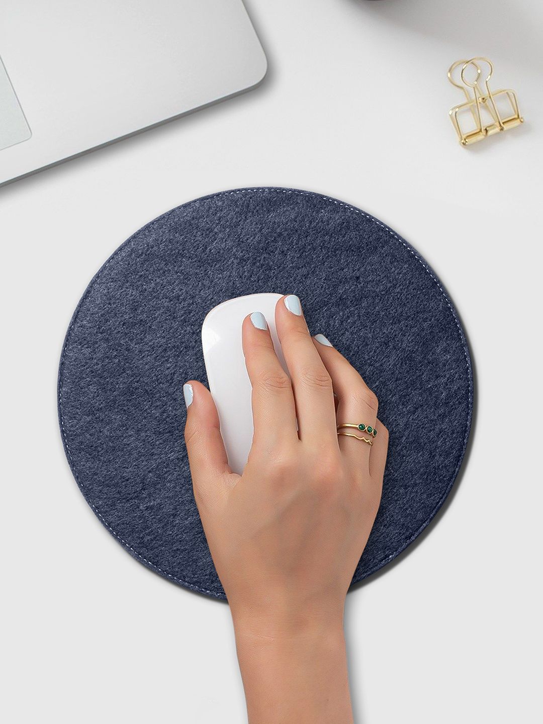 DailyObjects Orb Felt Duo Mouse Pad (Blue)