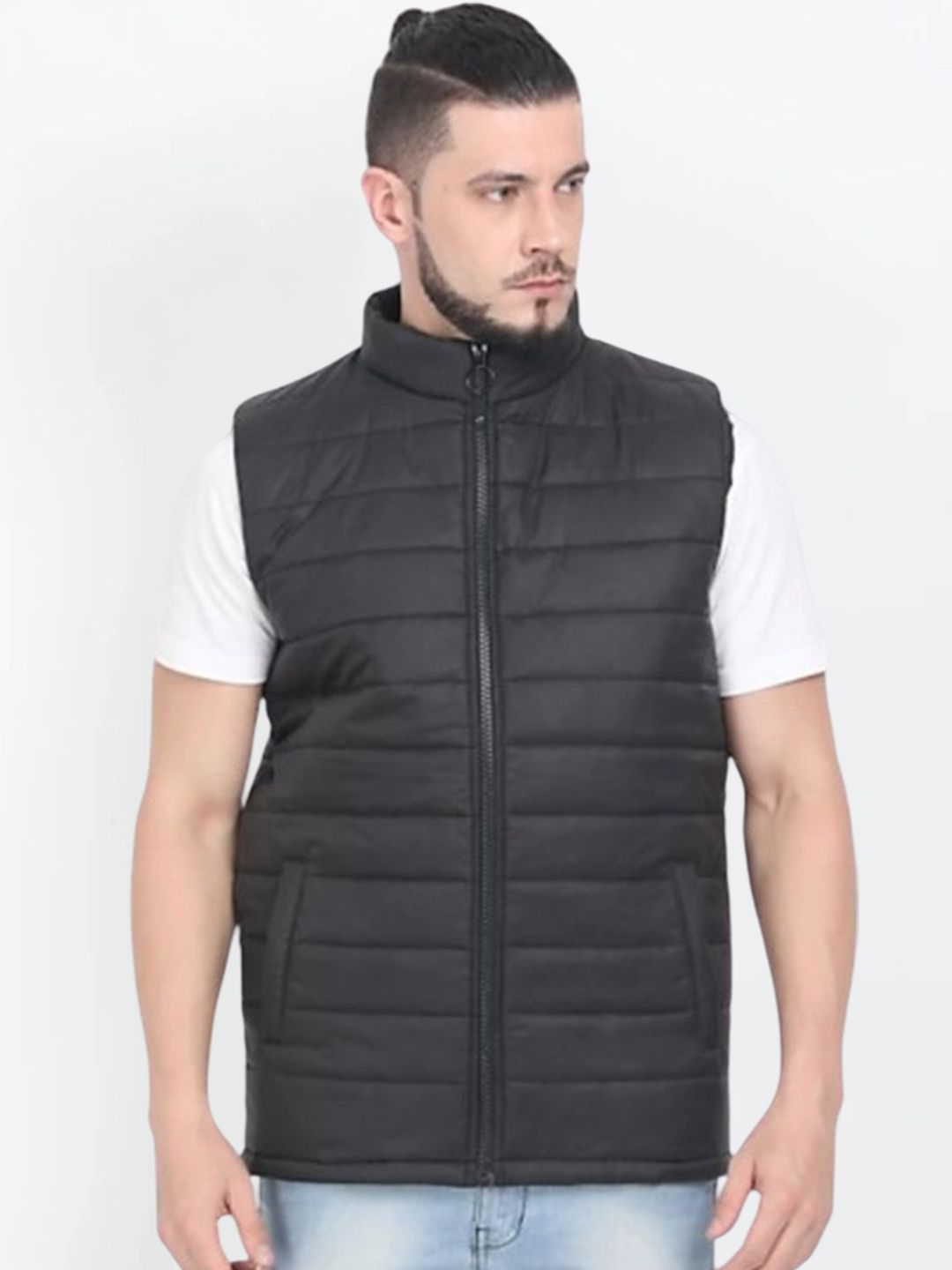 SANHOK Men Regular Fit Casual Puffer Jacket