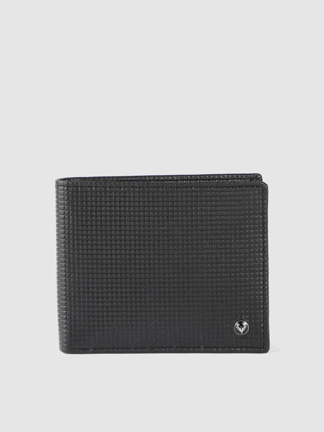 Allen Solly Allen Solly Men Leather Geometric Textured Two Fold Wallet