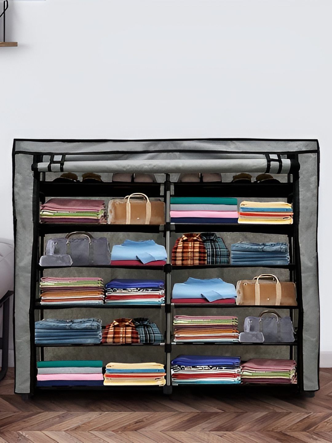 Urban Choice Grey & Black 12 Layer Shoe Rack