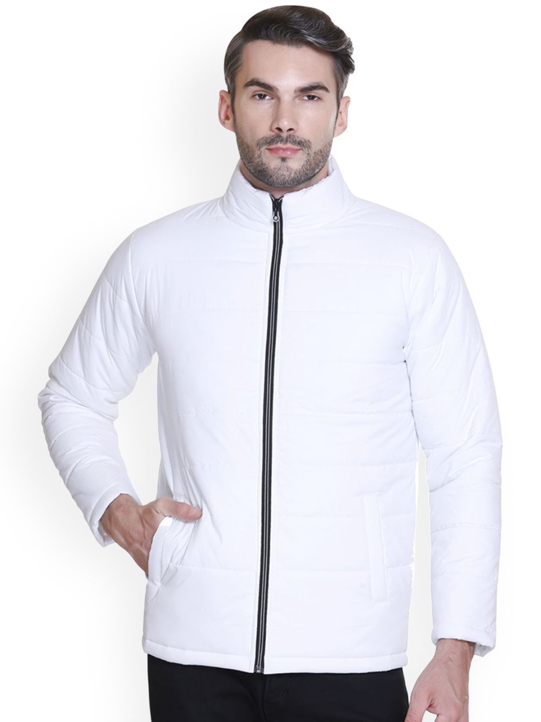 SANHOK Men Solid Lightweight Puffer Jacket