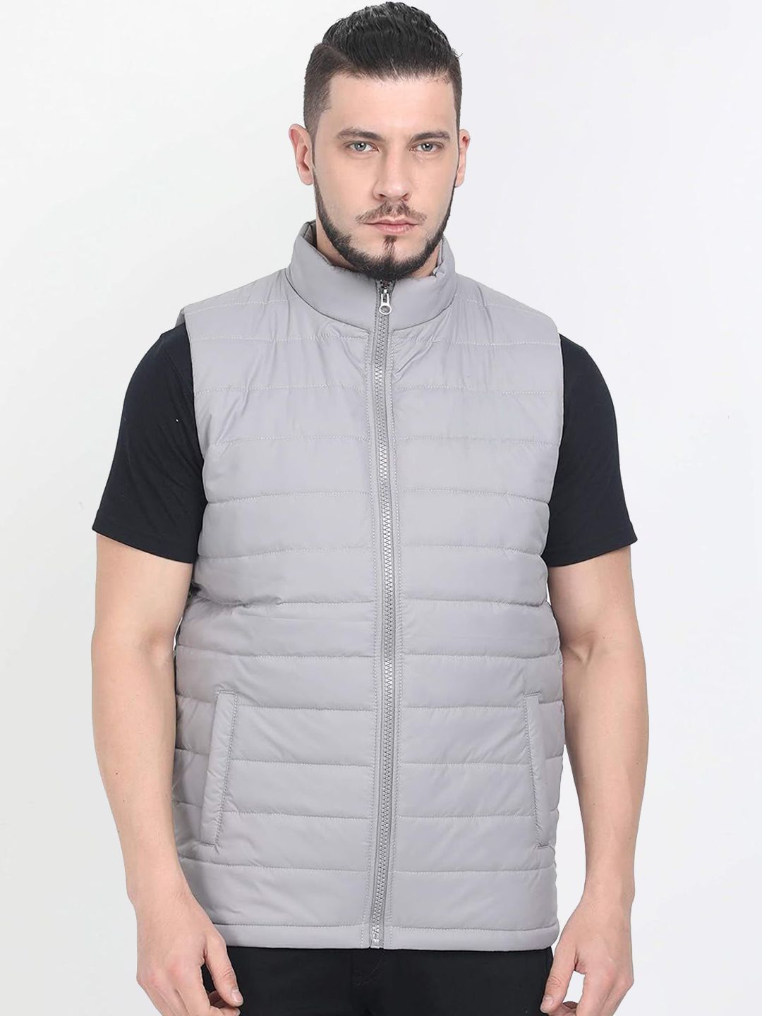 SANHOK Men Regular Fit Casual Puffer Jacket