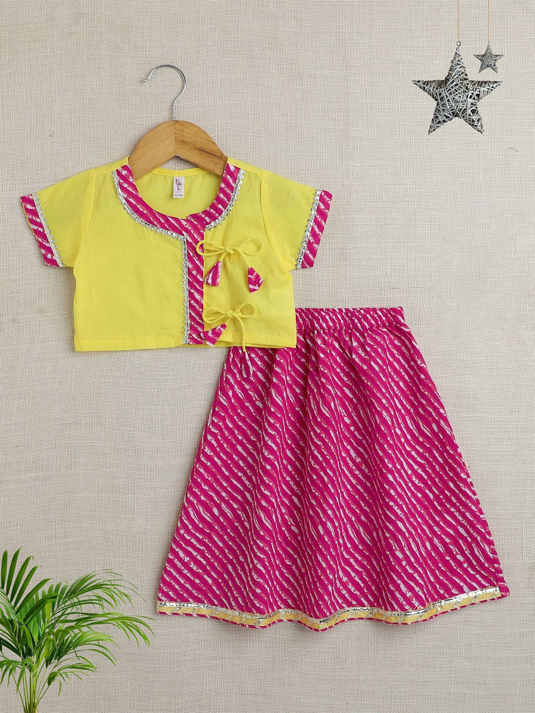 The Magic Wand Girls Printed Ready to Wear Lehenga & Blouse