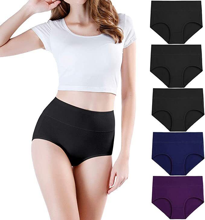 Diving Deep Pack Of 5 High-Rise Hipster Briefs Panty_1075_S