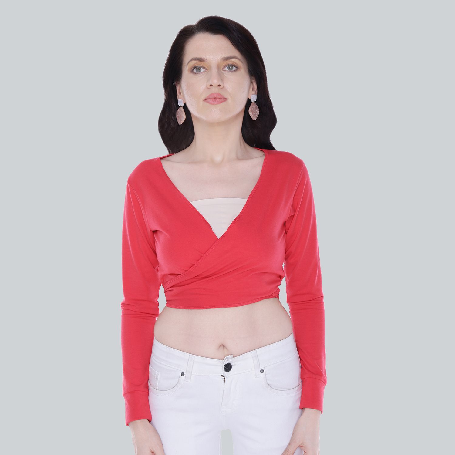 Autumn Hues Autumn Hues Cotton Wrap Crop Top