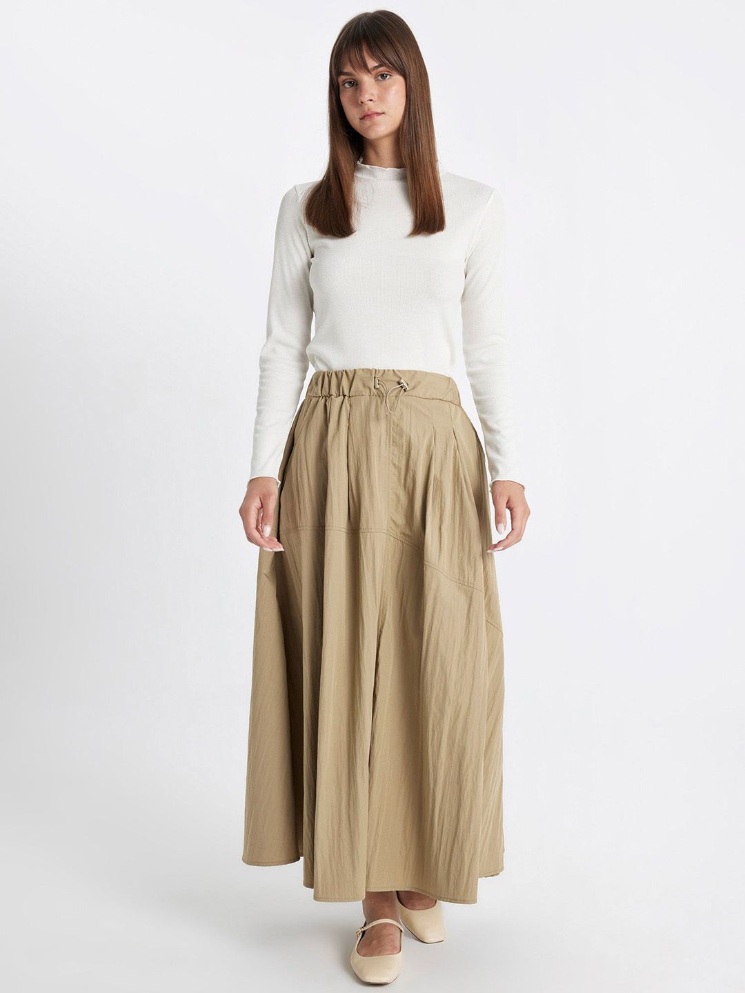 DeFacto Women Flared Maxi Skirt
