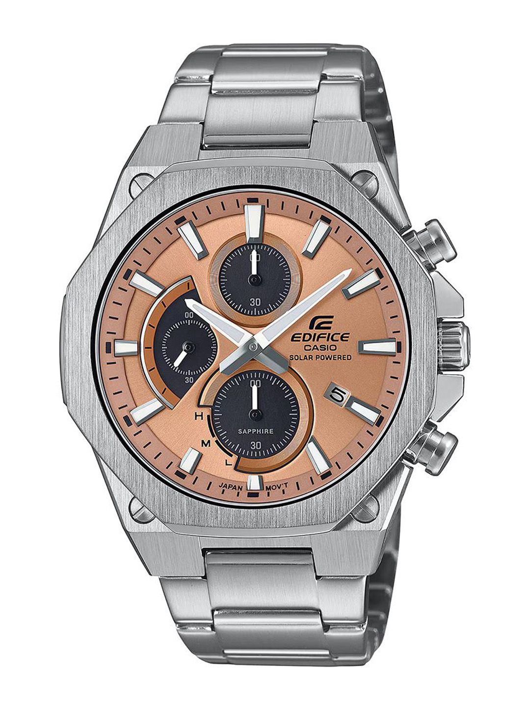 CASIO CASIO Men Dial & Cuff Straps Analogue Chronograph Solar Powered Watch ED644