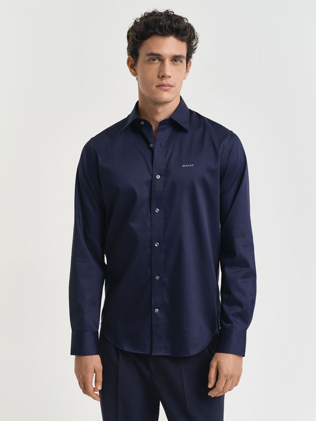 GANT Men Spread Collar Regular Sateen Formal Shirt deal from myntra