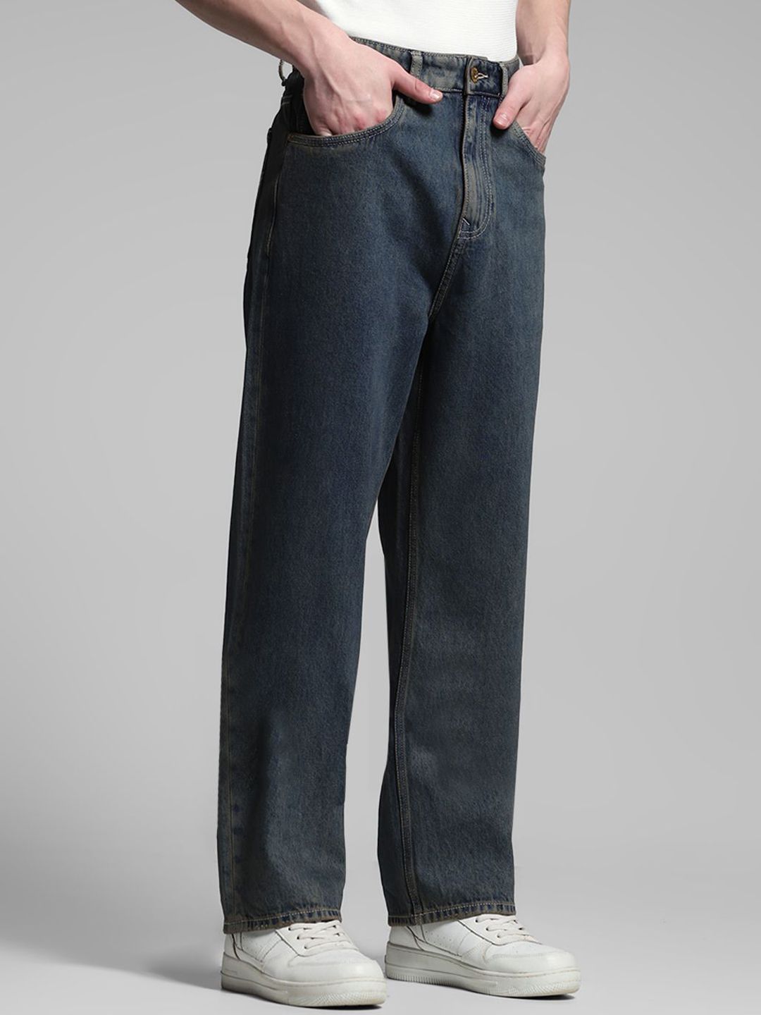 Wide Leg High-Rise Light Fade Jeans