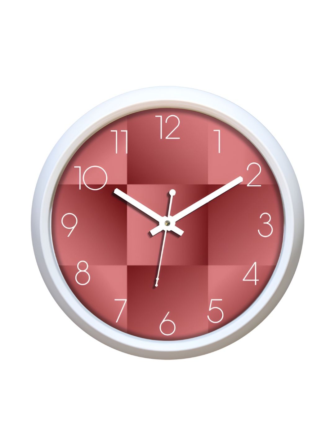Aura Aura White & Pink Printed Contemporary Wall Clock
