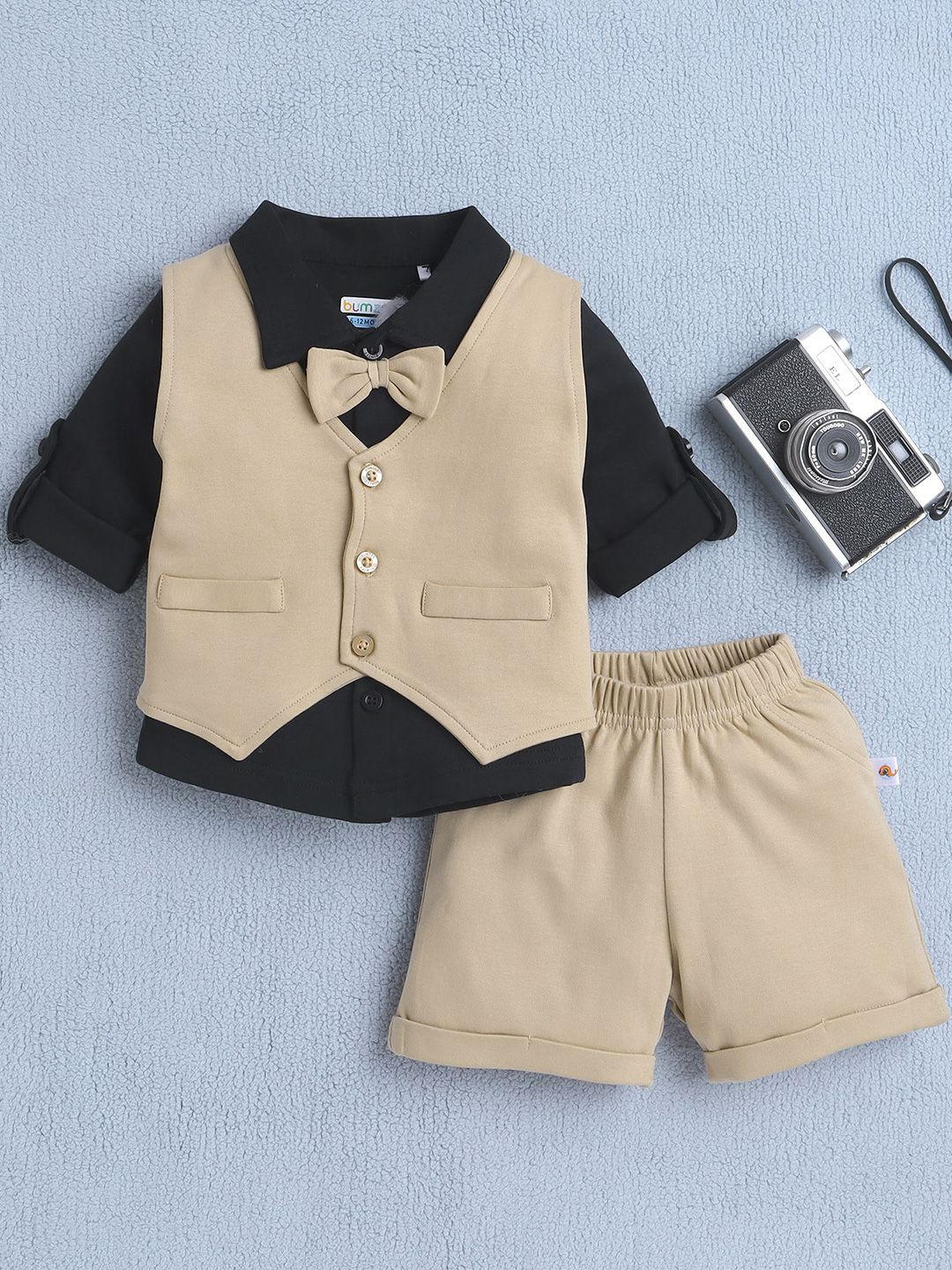 BUMZEE Boys Pure Cotton Shirt with Shorts