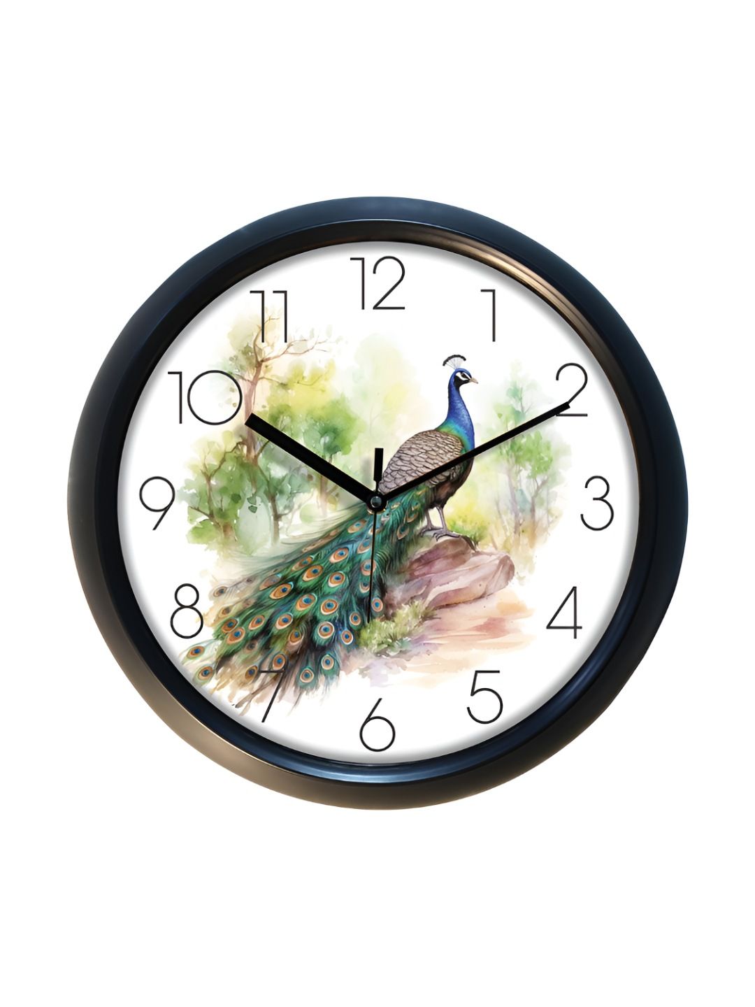 Aura Aura Green & Blue Printed Contemporary Wall Clock
