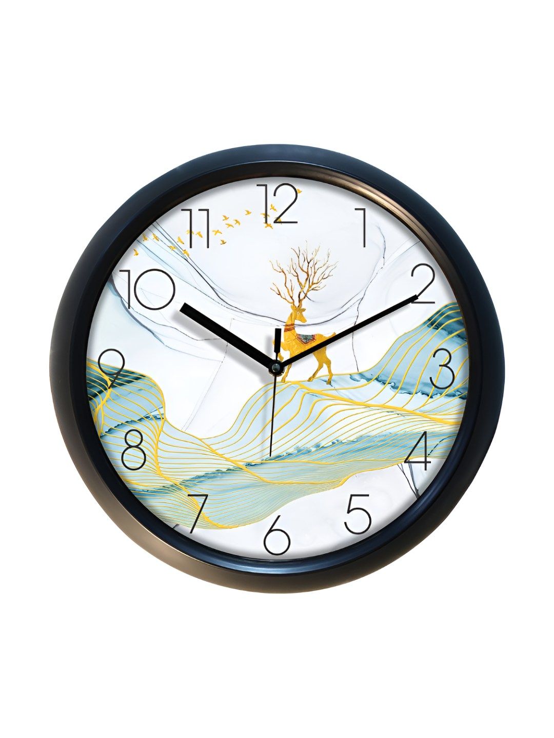 Aura Aura Blue & Yellow Contemporary Wall Clock