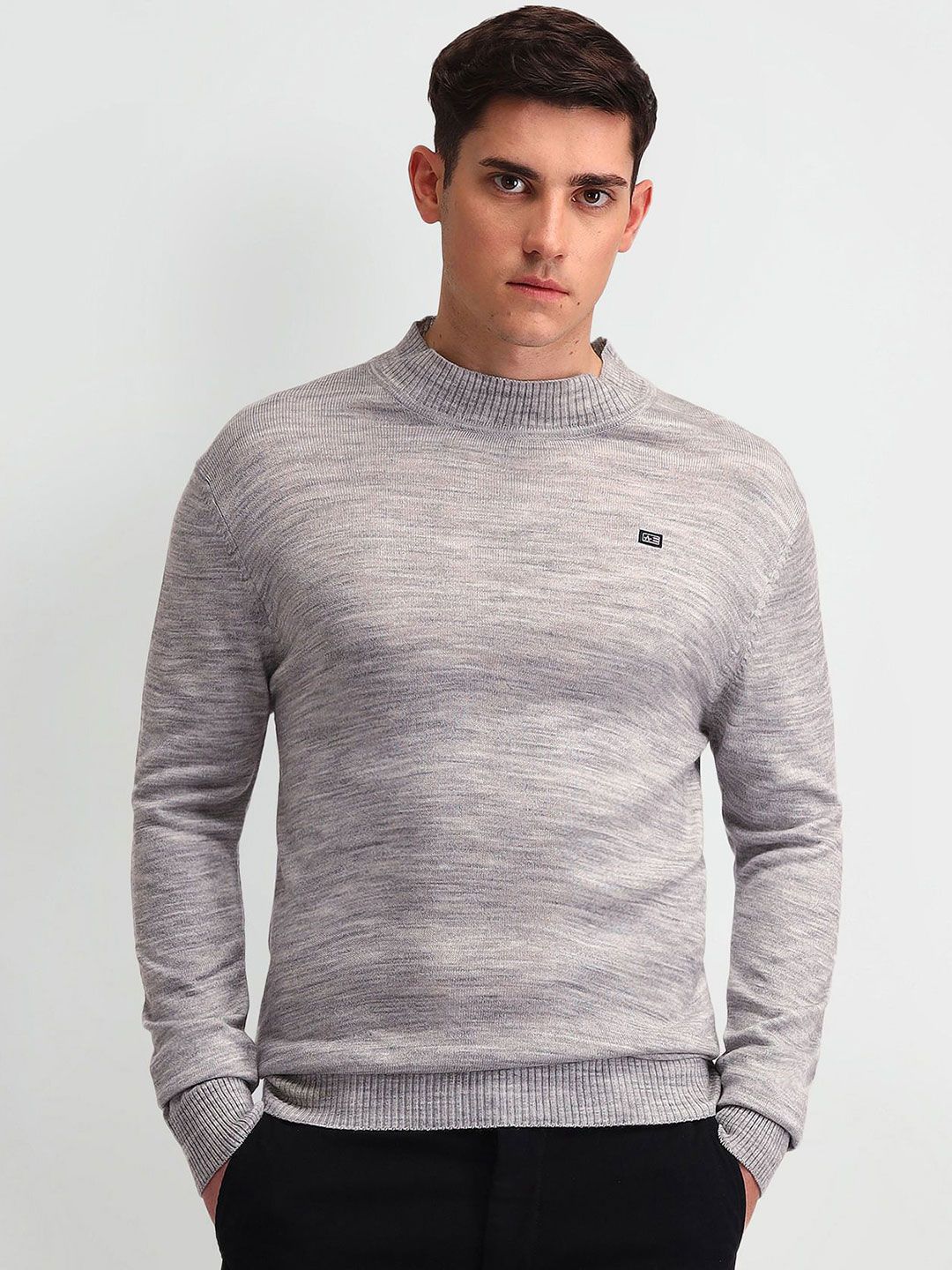 Arrow Sport Men Abstract Printed Pure Cotton Longline Pullover