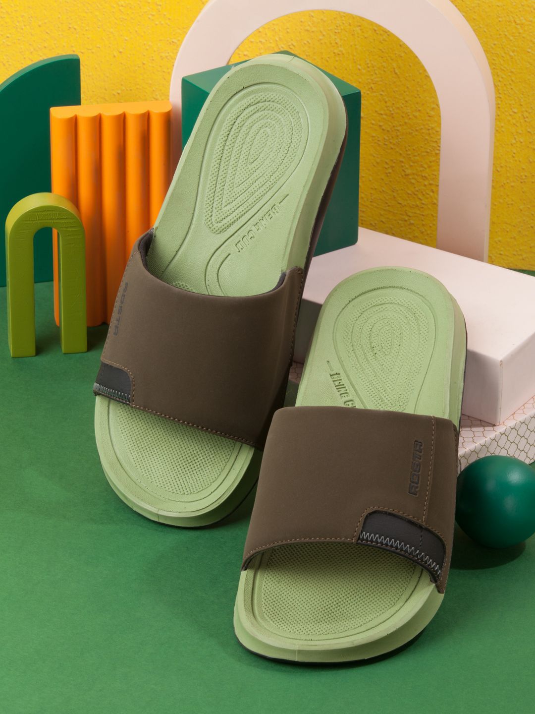 Buy The Roadster Lifestyle Co Men Casual Open Toe Sliders - Flip