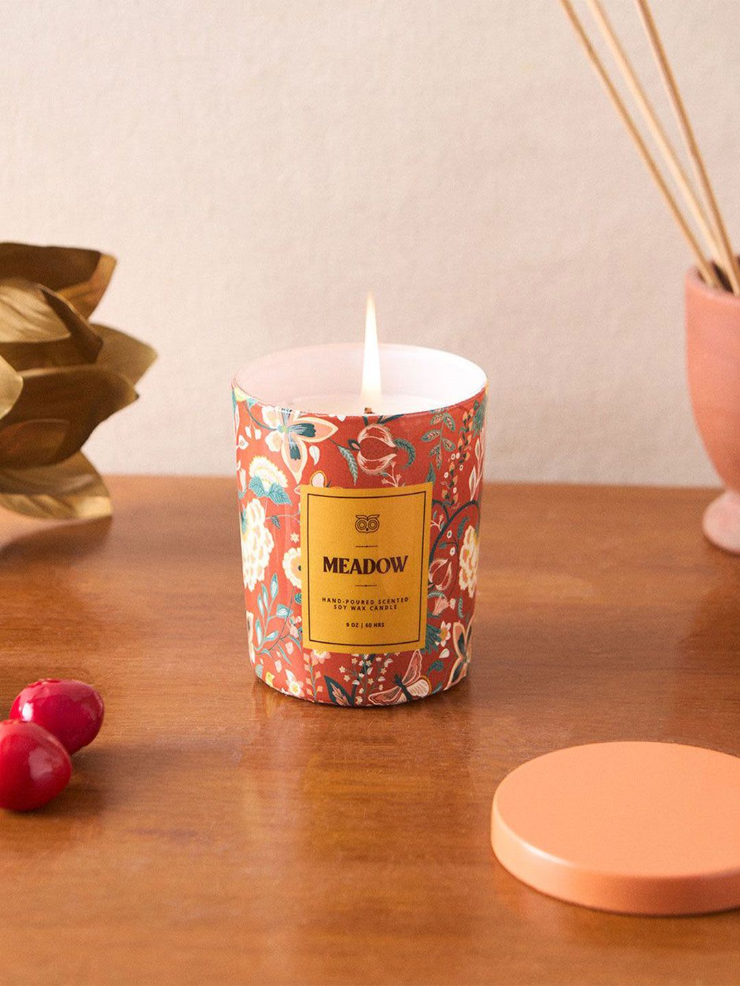 Chumbak Chumbak Soya Wax Scented 1 Wick Meadow Abstract Geometric Regular Jar Candles