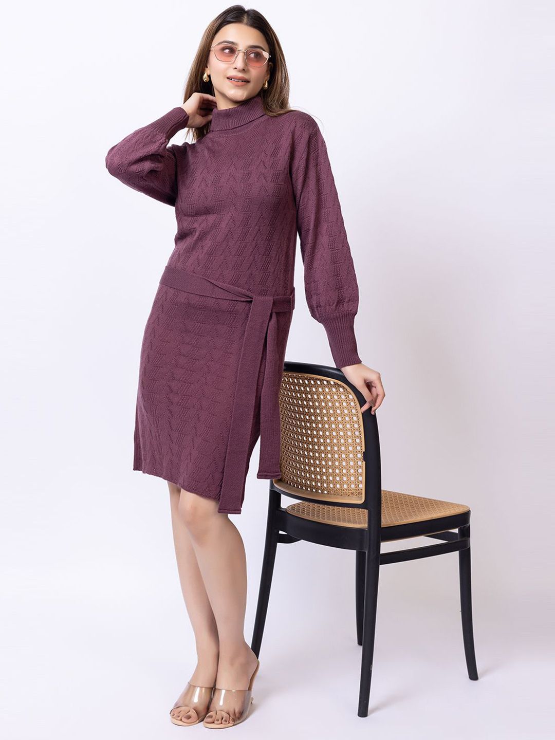 Club York Club York Women Mock Neck Jumper Dress