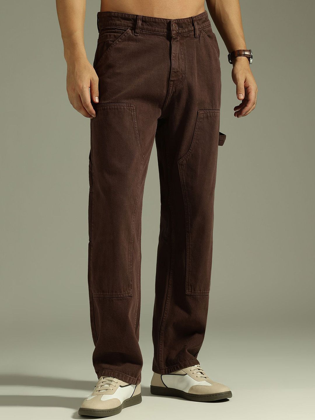 DENNISON Men Baggy Fit Carpenter Jeans