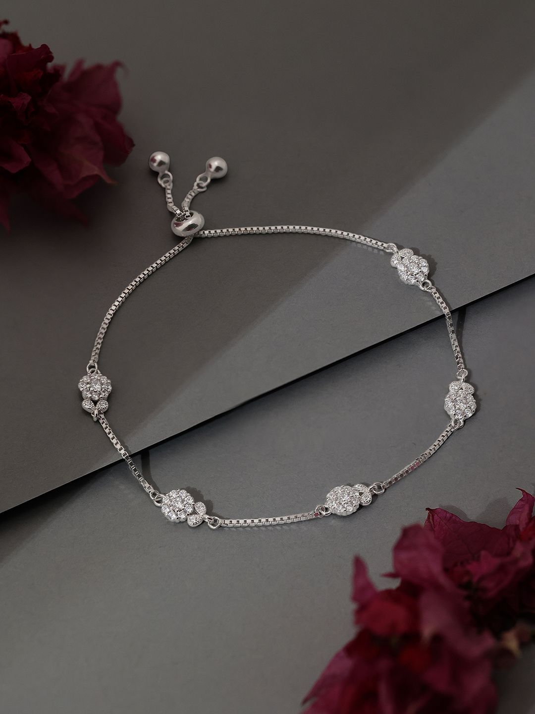 Buy Tweov Jewels Women 925 Sterling Silver Rhodium-Plated CZ