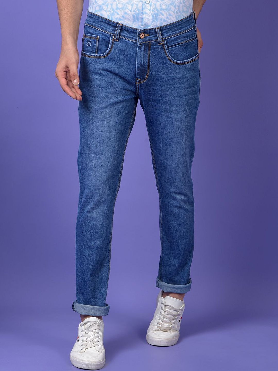 Crimsoune Club Men Slim Fit Mid-Rise Stretchable Jeans