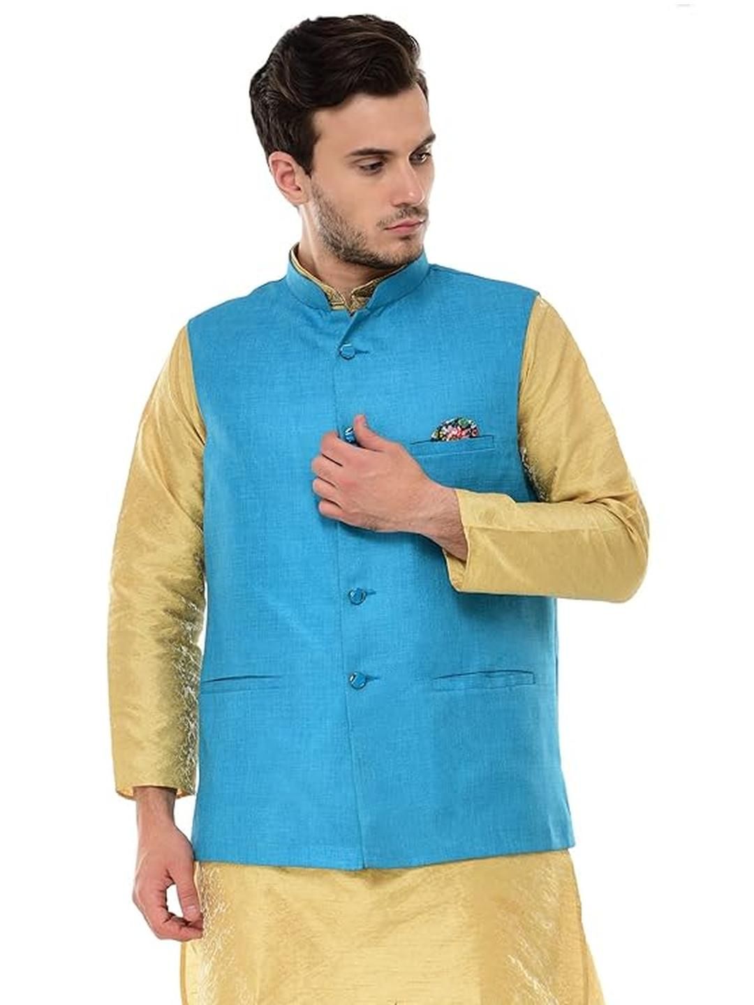 BIS CREATIONS Men Regular Fit Nehru Jacket