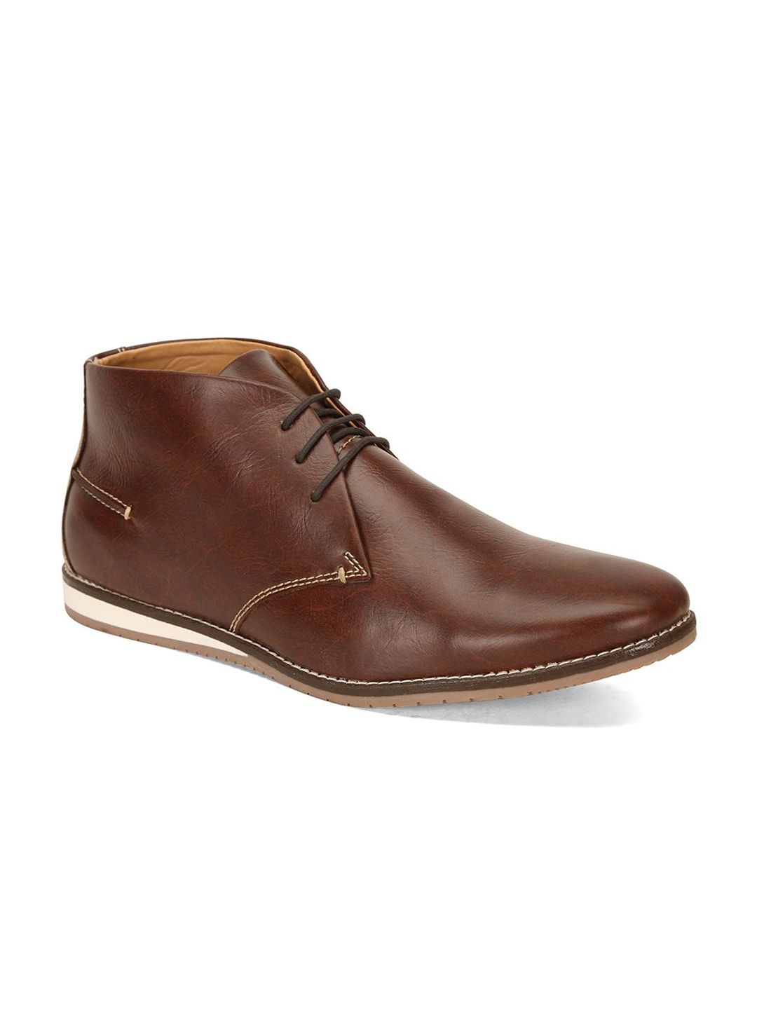 Bata Bata Men Round Toe Lace-Ups Derbys