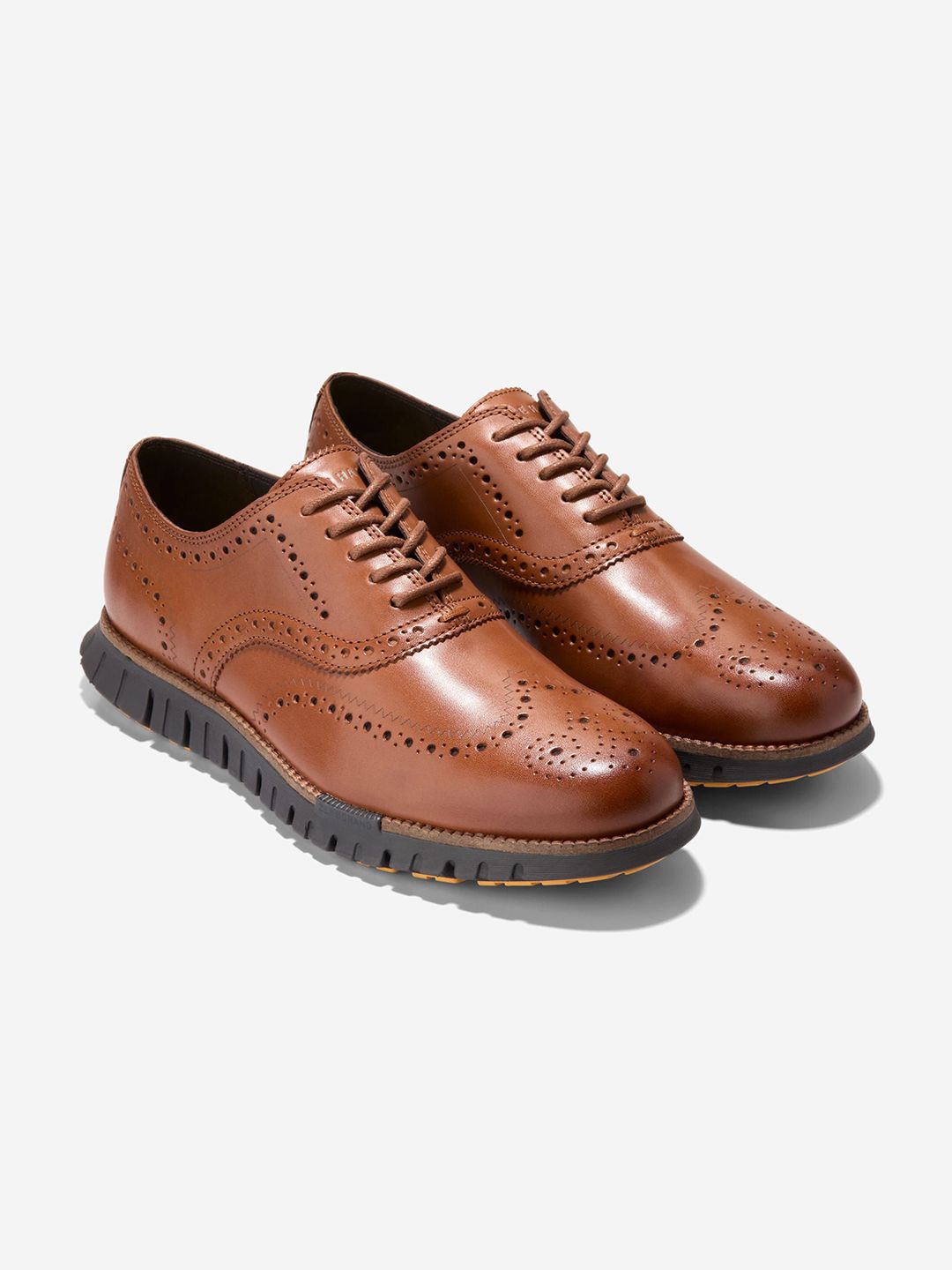 Cole Haan Cole Haan Men ZEROGRAND REMASTERED WINGTIP Brown Oxford Shoes