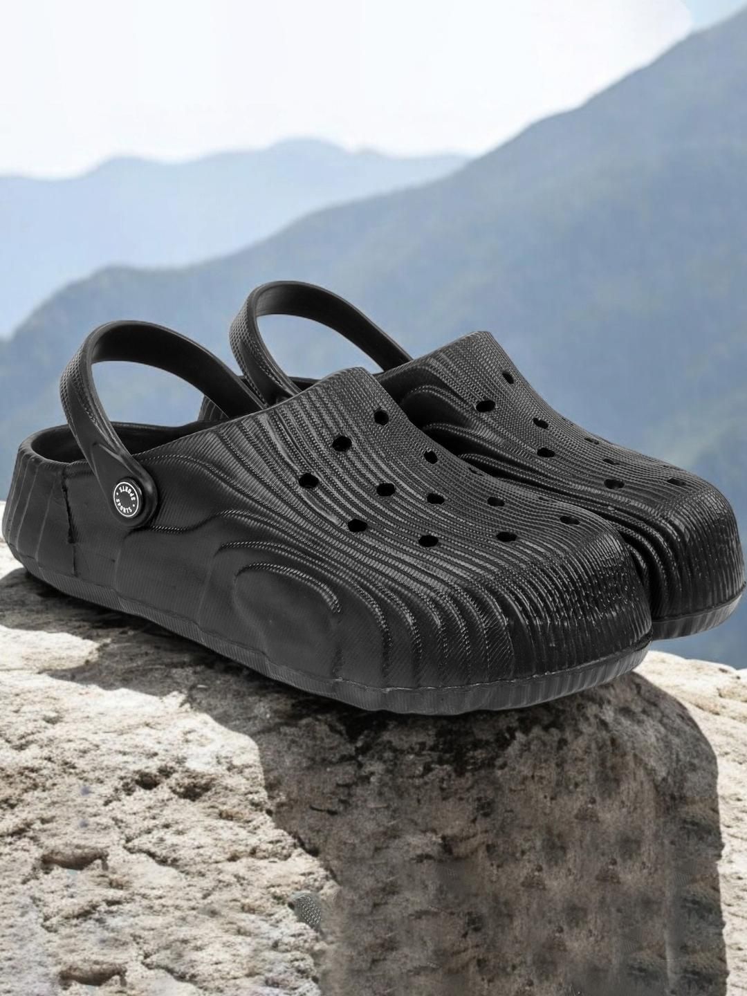 Pampy Angel Men Black Croslite Clogs