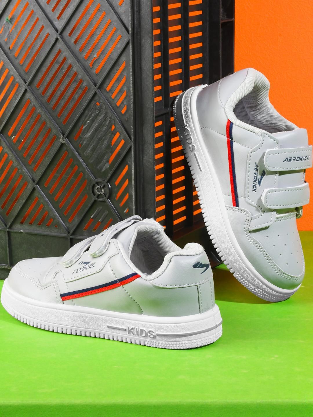 AEROKICK Kids Grey Velcro Fastening Casual Shoes