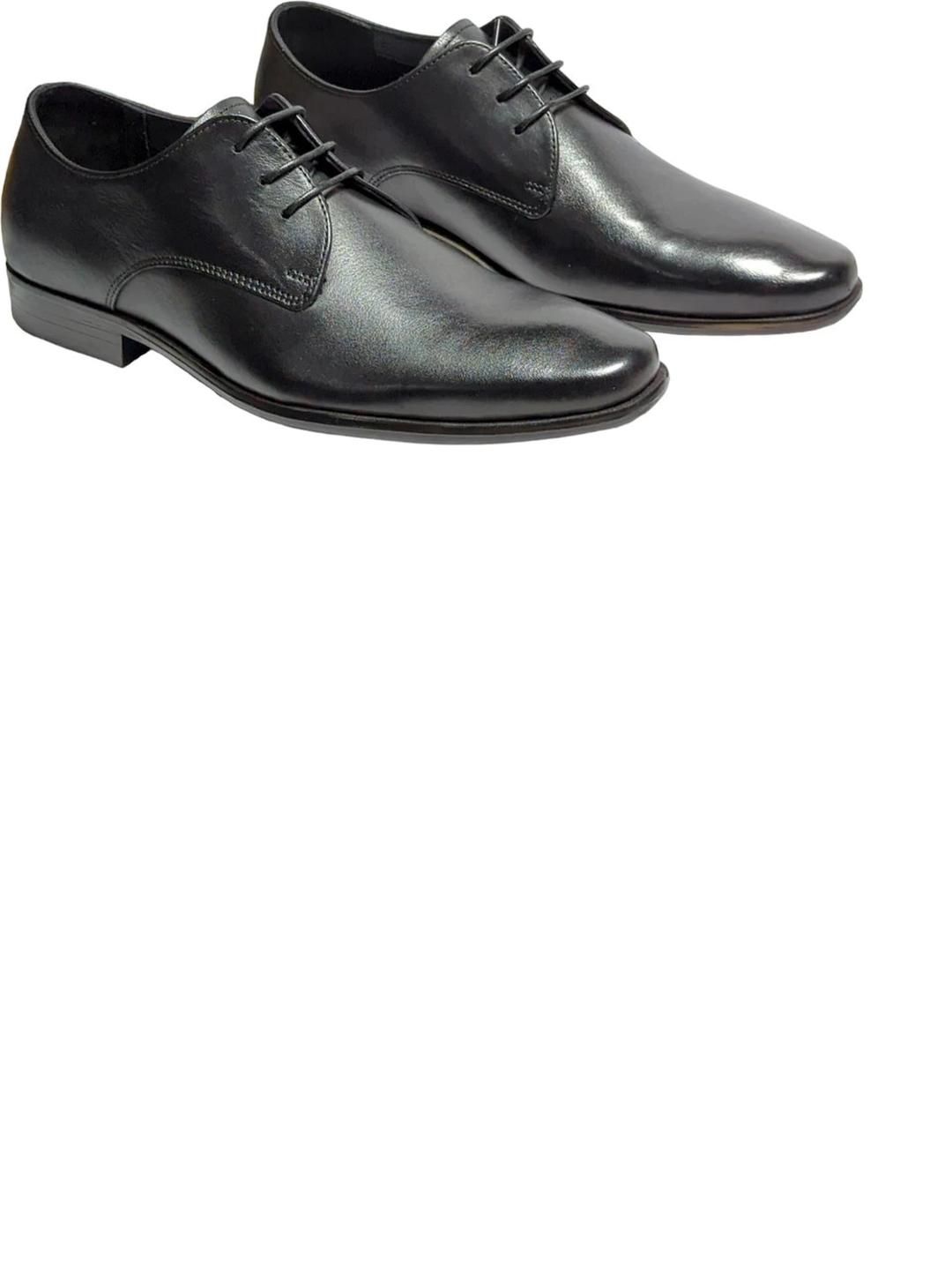 FEET FIRST Men Black Solid Leather Sneakers