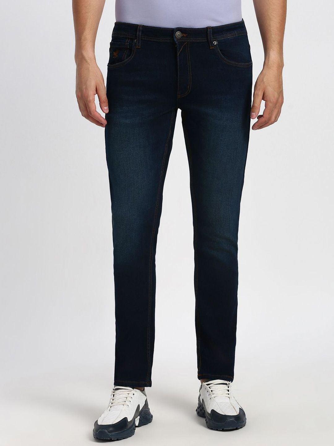 Peter England Casuals Men Regular Fit Mid-Rise Light Fade Jeans