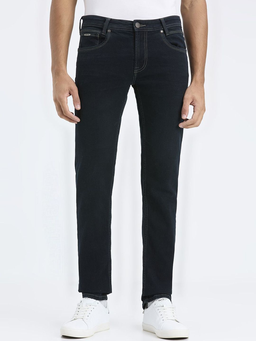 Pepe Jeans Men Vapour Slim Fit Mid-Rise Stretchable Jeans