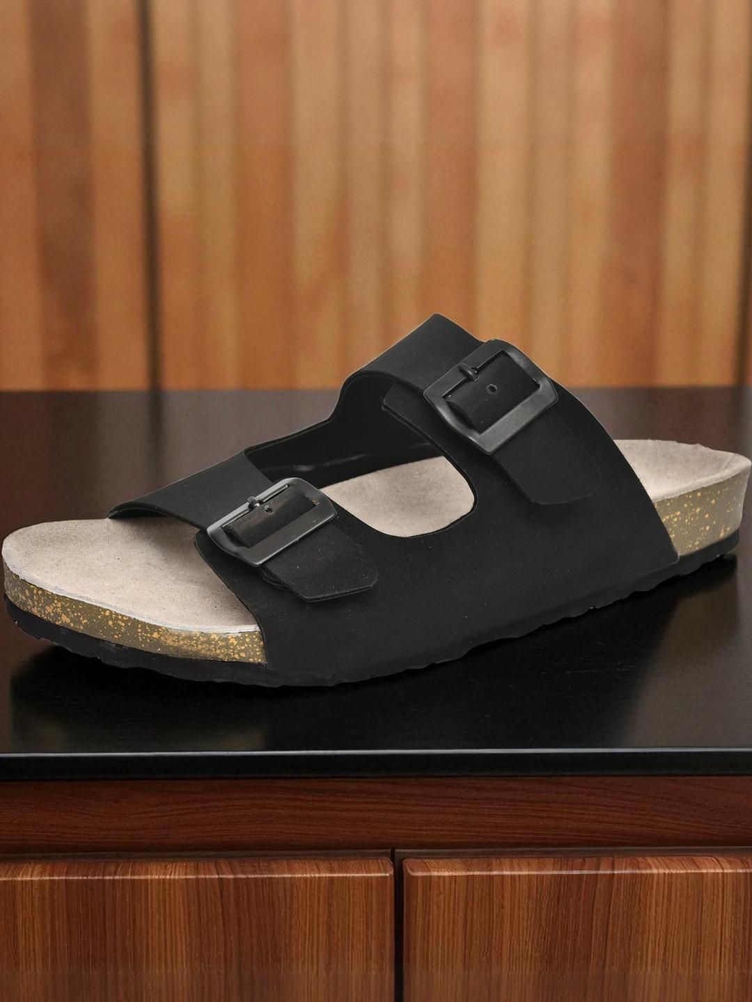 SCARPIA Men Black Casual Slip-Ons