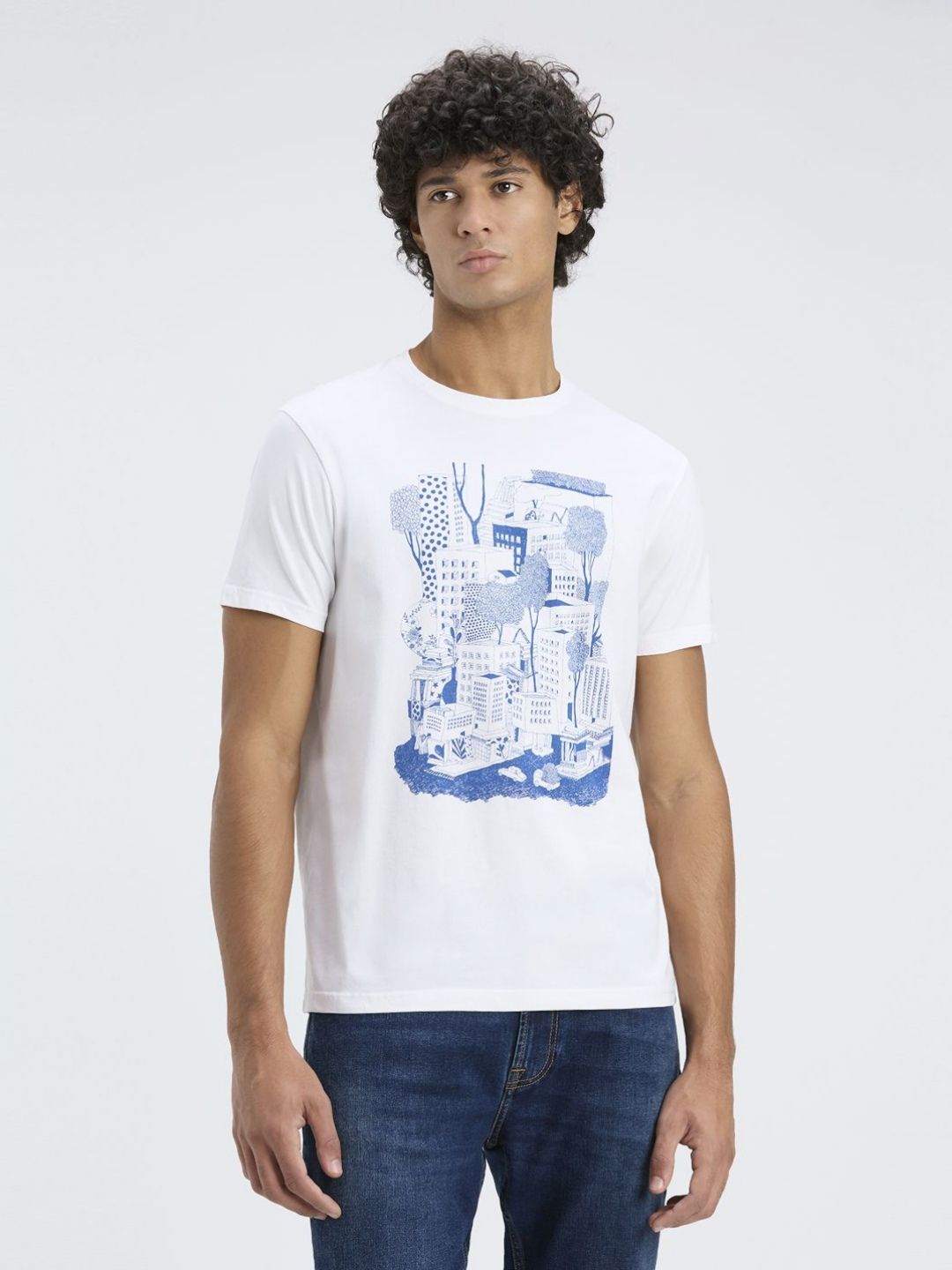 Pepe Jeans Men Graphic Printed Round Neck Cotton T-shirt