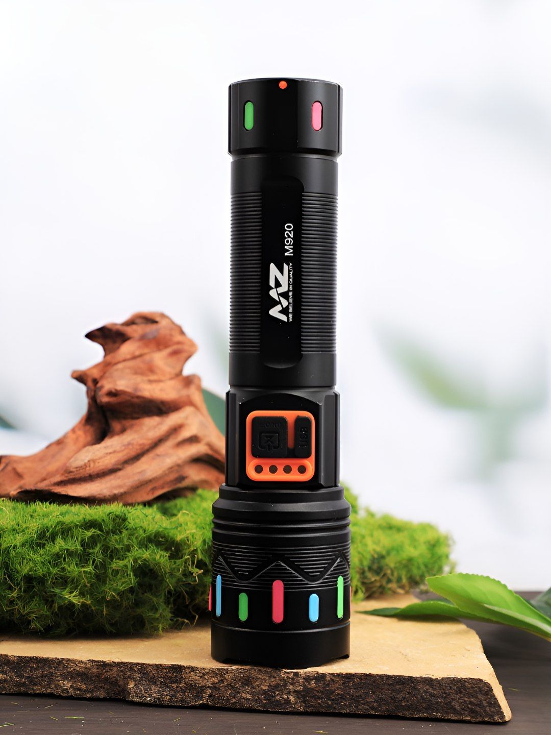 MASH BERRYマッシュ ベリー 20インチ 3段 AUTO LED Buy MZ M920 Zoomable 3 Modes Rechargeable LED Metal Torch-1800mAh