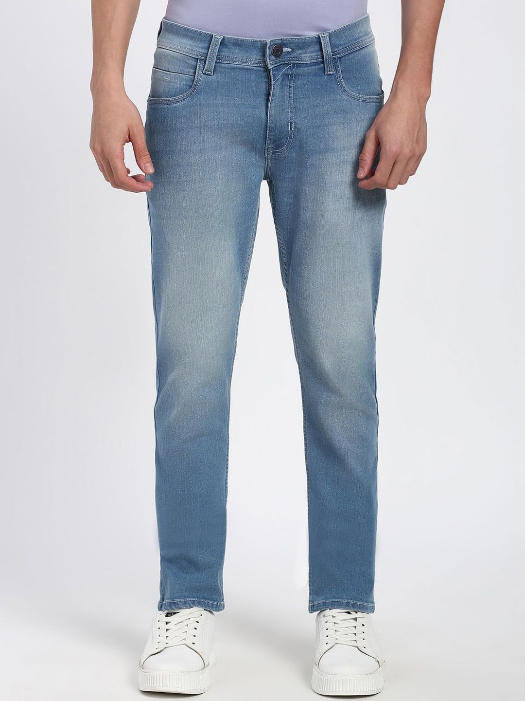 Peter England Casuals Men Slim Fit Mid-Rise Heavy Fade Non Stretchable Jeans